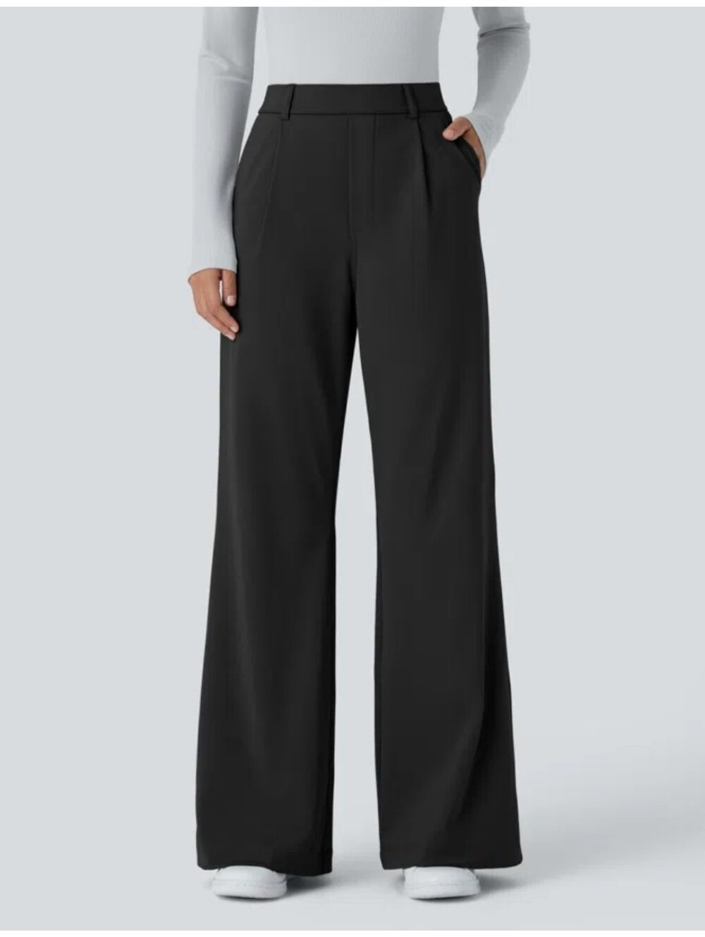 HALARA FLEX DayStretch Black High Waisted Pocket Work Flare Trousers